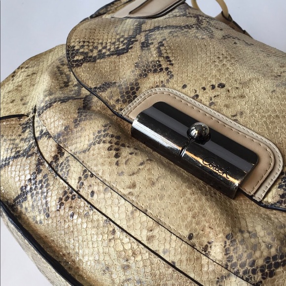 Coach Ltd Edition Kristin Embossed Python Metallic - Picture 4 of 7